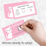Big Dot of Happiness Purr-FECT Kitty Cat - Kitten Meow Baby Shower or Birthday Party Game Scratch Off Cards - 22 Count