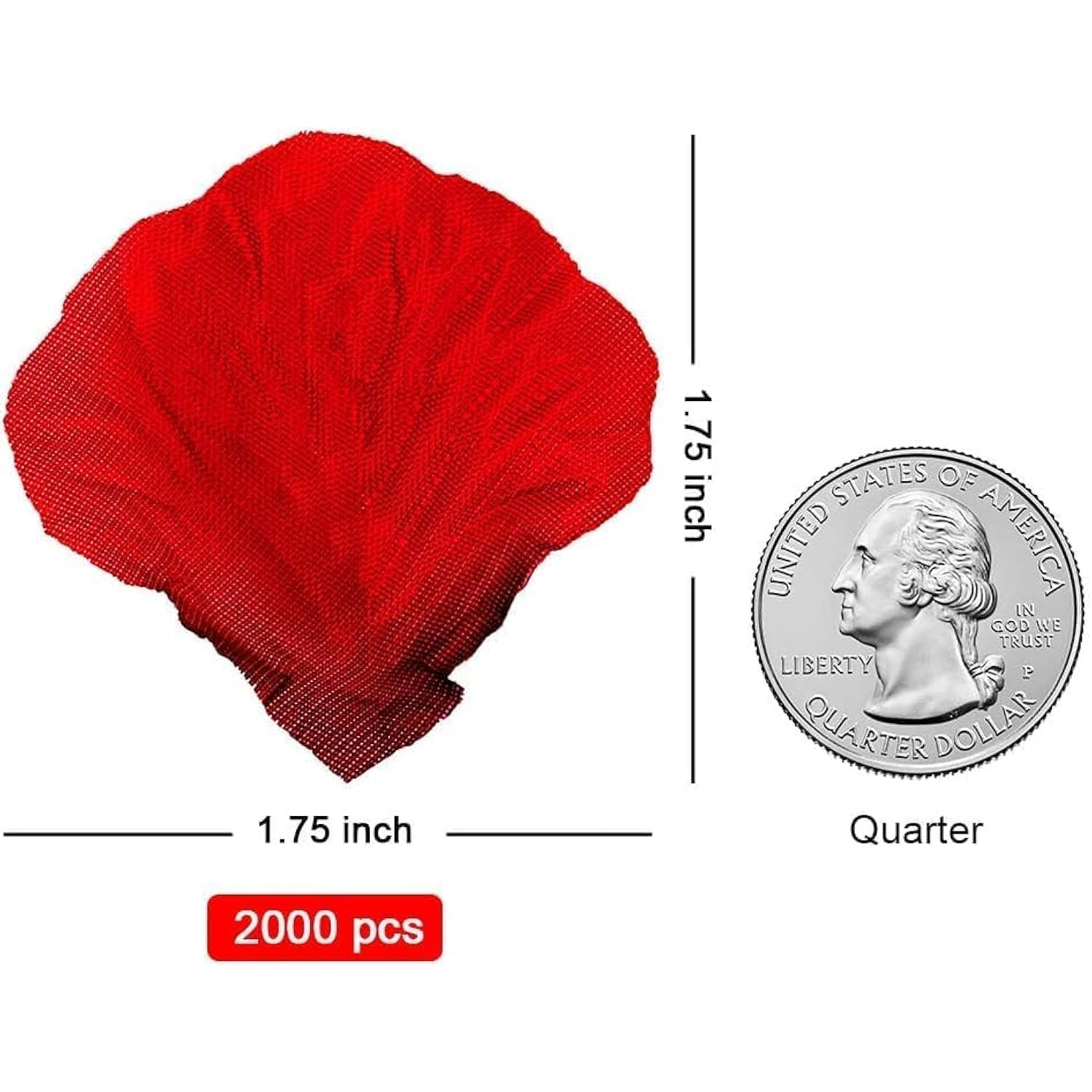 2000Pcs Red Rose Petals For Valentine'S Day Decorations, Silk Fake Rose Petals For Marry Me, Proposal, Anniversary, Engagement, Love Decoration Romantic Wedding Party, Event Flower Decoration