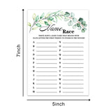 Baby Shower Game Cards, Green Theme Name Race Game Card For Baby Shower Party?Funny Icebreak Baby Shower Party Games Ideas Activity For Parent-To-Be, Fun And Easy, 30 Cards
