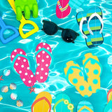 8 Pieces Flip Flop Decorations 52 Feet Summer Hanging Banner Beach Slipper Garland For Hawaiian Party Birthday Baby Shower Supplies