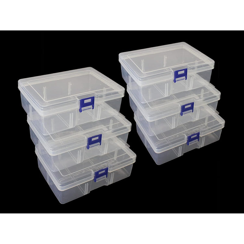 6Pcs Clear Plastic Organizer Container Box, Containers Storage Box Wit