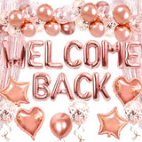 16pcs Welcome Back Banner Balloons for Office, Homecoming, and Moving Party Decor