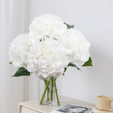 4Pcs Hydrangea Artificial Flowers 25" Faux Hydrangea Flowers, White Fake Hydrangeas Latex Real Touch Flowers With Stems For Home Decor Party Wedding Floral Arrangements
