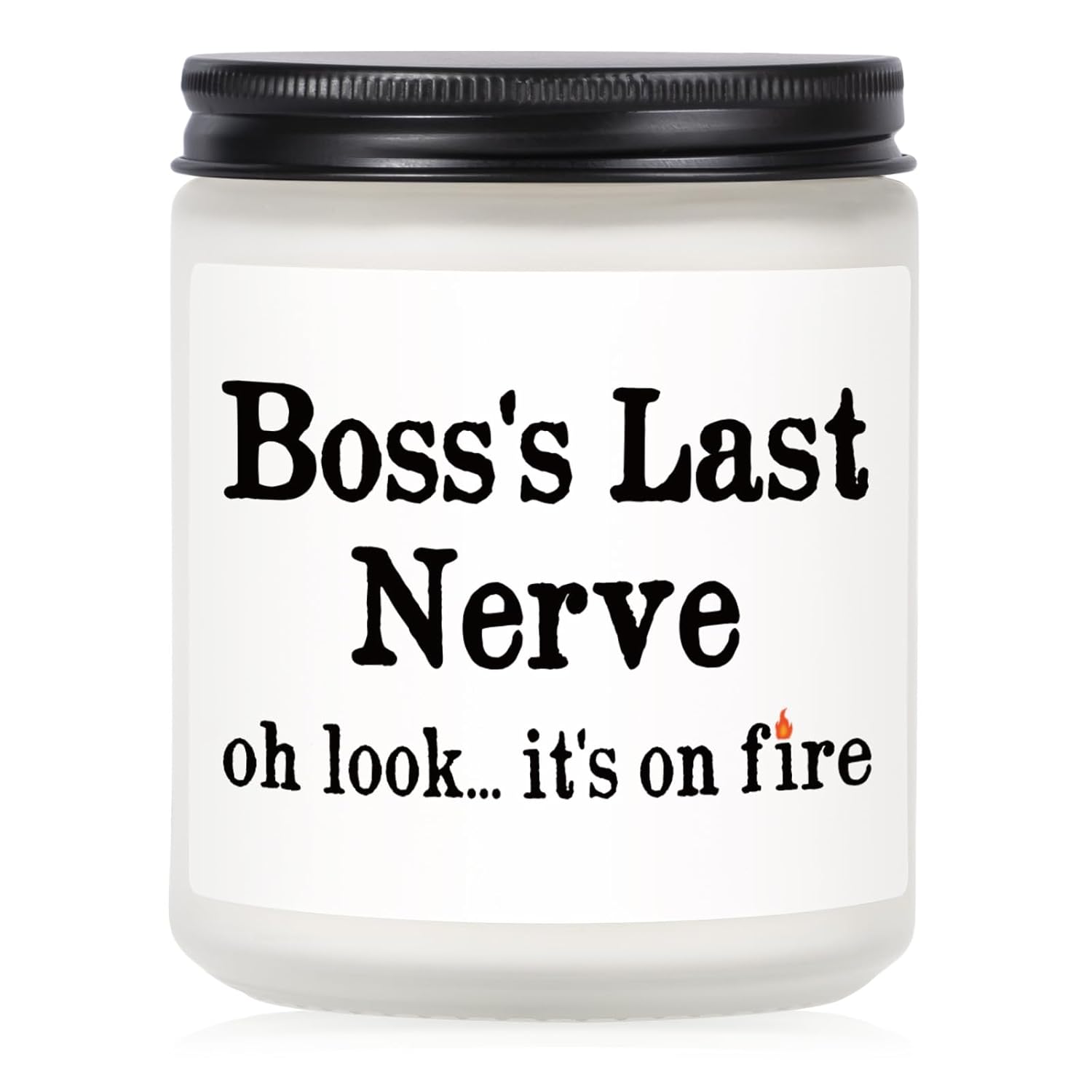 Funny Boss Gifts For Women Men- Handmade Lavender Soy Wax Candle- Best Boss Lady Gifts For Women, Birthday Christmas Gift For Boss Female, Boss'S Last Nerve Candle (7Oz)