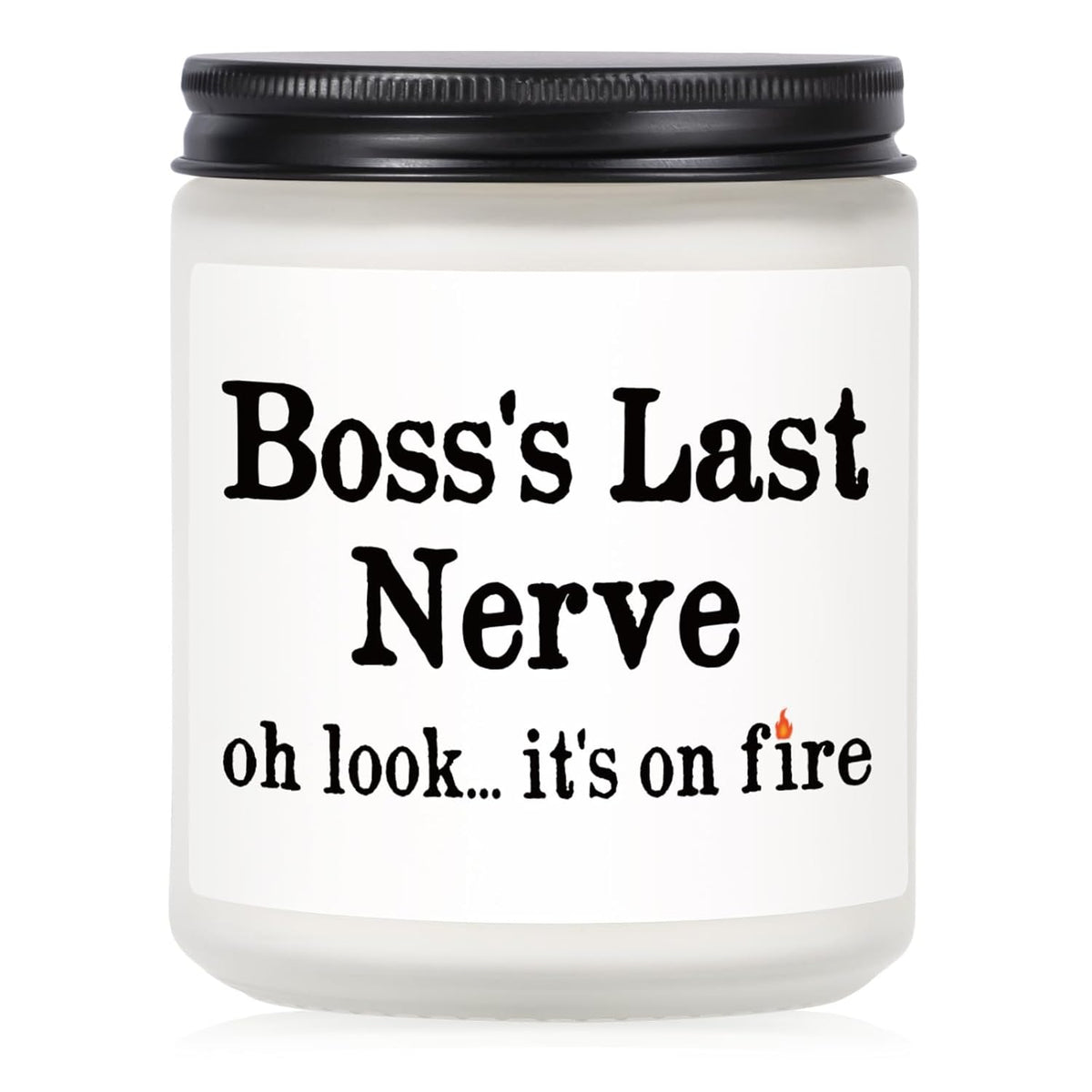 Funny Boss Gifts For Women Men- Handmade Lavender Soy Wax Candle- Best Boss Lady Gifts For Women, Birthday Christmas Gift For Boss Female, Boss'S Last Nerve Candle (7Oz)