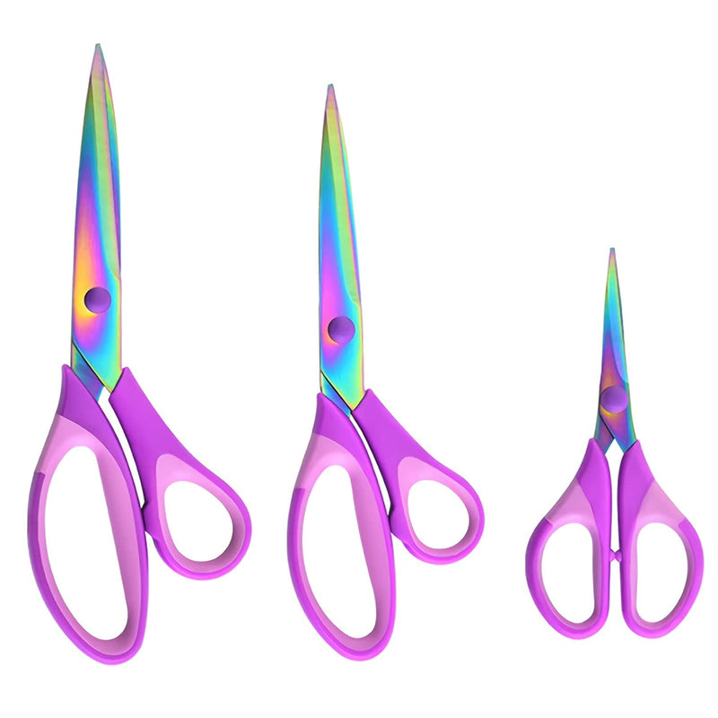 Craft Scissors Set Of 3 Pack, All Purpose Sharp Titanium Blades Shears