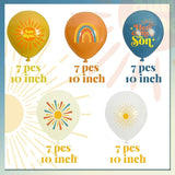 35 Piece Here Comes The Son Baby Shower Boho Balloon Kit and Sunshine Party Decoration Set