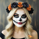 55Pcs Black Mini Roses Artificial Flowers Bulk, 1.77 Inch Small Silk Fake Roses Flower Heads For Decoration, Crafts, Wedding Halloween Party Home Decor
