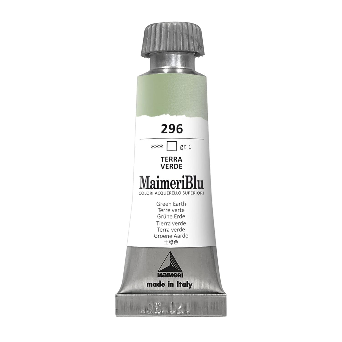 MaimeriBlu 12ml Single-Pigment Watercolor Paint - Green Earth PR102 Professional Watercolor Paint - Lightfast and Transparent Watercolor Paint Tube for Artists