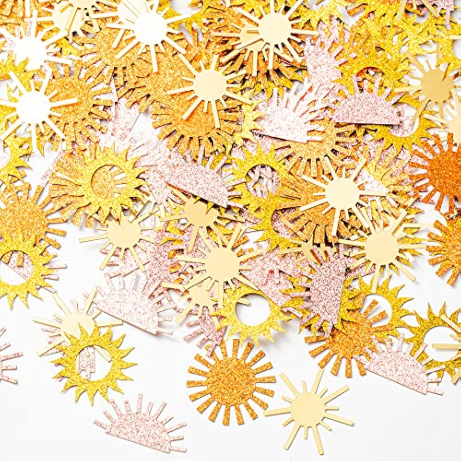 240pcs Boho Sun Confetti – Retro Baby Shower & Birthday Table Decor