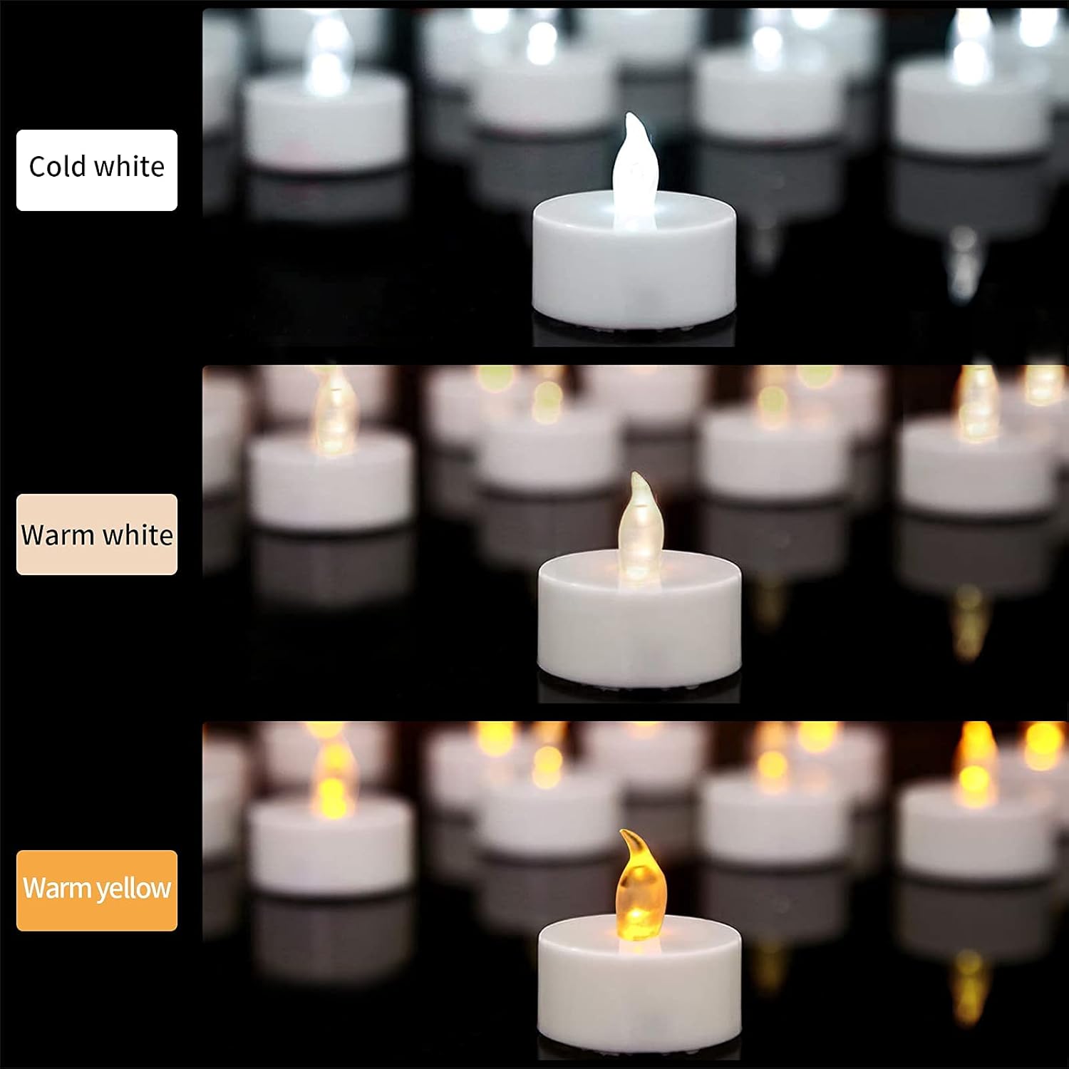 24Pcs Flameless Tea Lights Candles Realistic Led Flickering Operated Pumkin Led Tealights Candles Long Lasting Electric Fake Candles Decoration For Party And Gifts Ideas