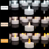 24Pcs Flameless Tea Lights Candles Realistic Led Flickering Operated Pumkin Led Tealights Candles Long Lasting Electric Fake Candles Decoration For Party And Gifts Ideas