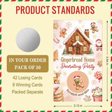 50 Pack Merry Christmas Scratch Off Game Cards, Gingerbread House Scratch Cards For Christmas Bachelorette Winter Birthday Party Ice Breaker Activity Baby Shower Enterprises Raffle Tickets