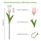 20 Pcs Fake Tulips Artificial Flowers Real Look Pu Realistic Artificial Tulips For Diy Home Wedding Bouquet Decorations Floral Arrangements