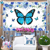 73Pcs Blue Butterfly Balloon Garland Arch Kit, Butterfly Flower Party