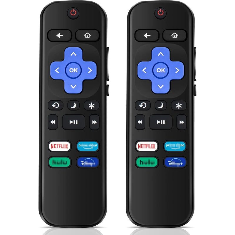 2 Pack Replacement Remote Control For Roku Tv, Compatible For Tcl Roku/Hisense