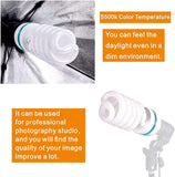 2 Pack 85W CFL Photography Light Bulbs 5500K Daylight Spiral Softbox E27 Studio Lighting