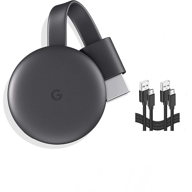 Google Chromecast - Streaming Device with HDMI Cable - Stream Shows, Music, Ph