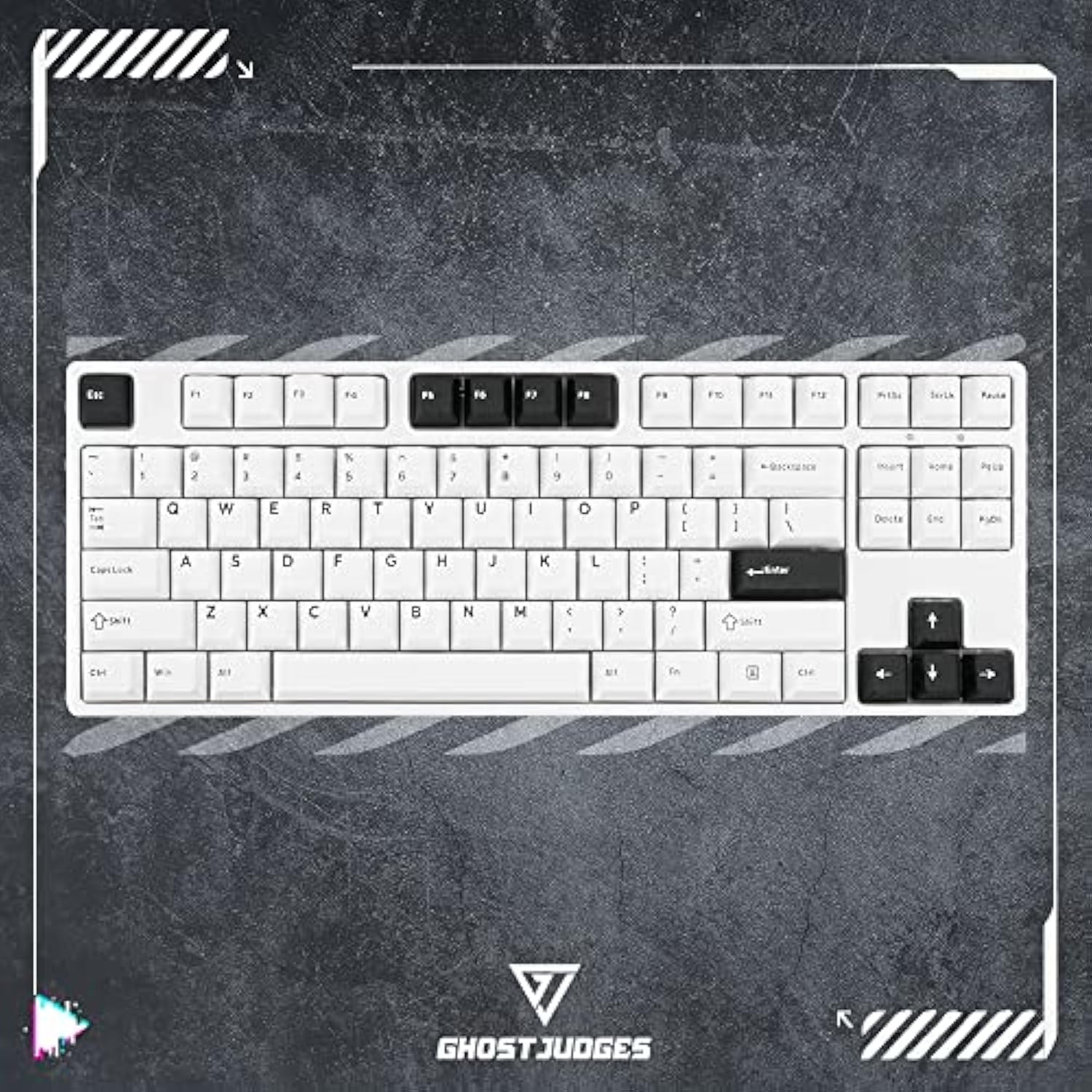 Ghost Judges Gj Bow Colorway Cherry Pbt Doubleshot Keycap For Mx Keyboard 60 6