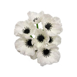 10 Stem 11" Bouquets Artificial Flowers Poppy Flowers,No Fade Faux Anemone Wild Flowers For Kitchen Table Centerpiece Vase,Home Greenery Wedding Holding Flowers Backdrop Arch Wall(White)