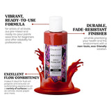 Premium Acrylic Pouring Paint Crimson Colour 6.76 Fl Oz 200 Ml Ready To Use Superior High Flow Formula For Canvas Wood Paper Craft And Fluid Art Projects Made In India