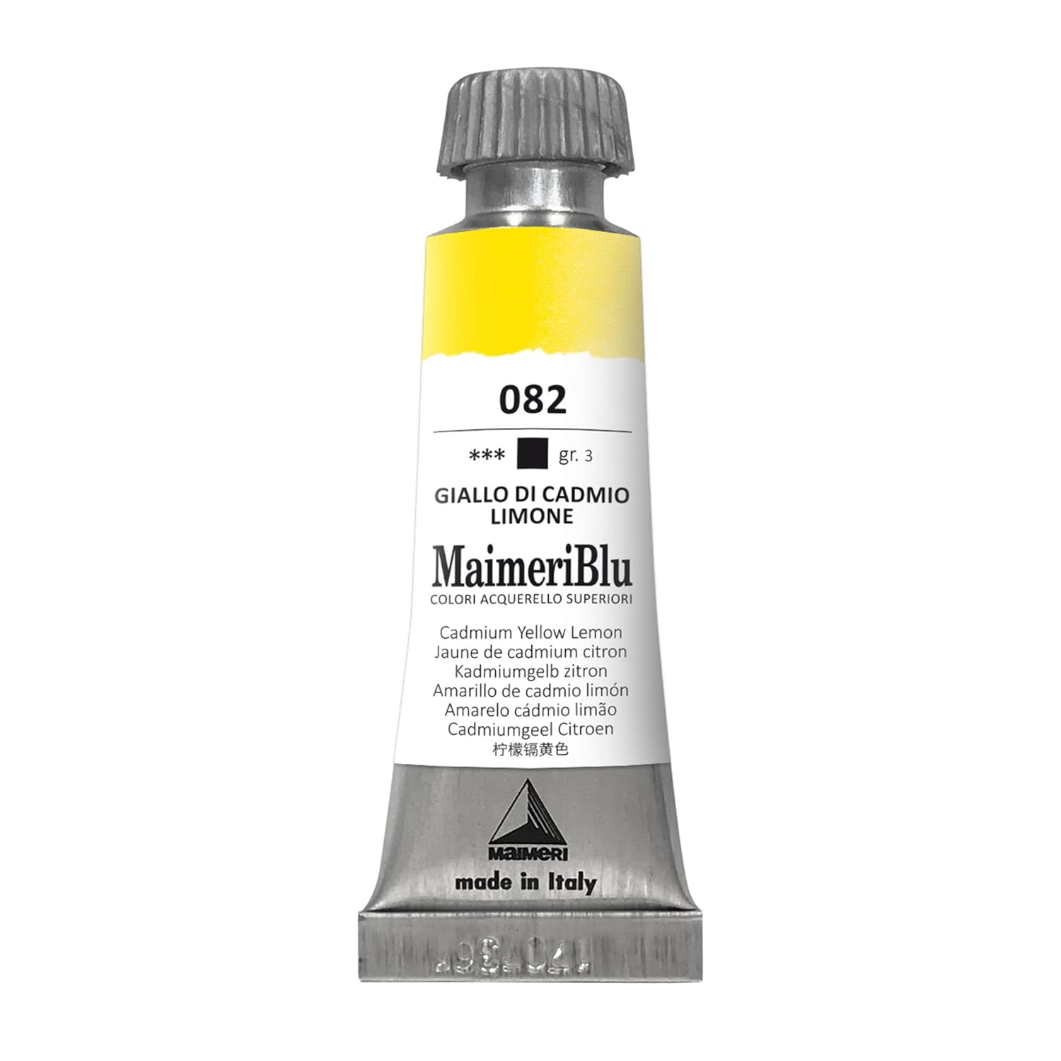 MaimeriBlu 12ml Single-Pigment Watercolor Paint - Cadmium Yellow Lemon PY35 Professional Watercolor Paint - Lightfast and Transparent Watercolor Paint Tube for Artists