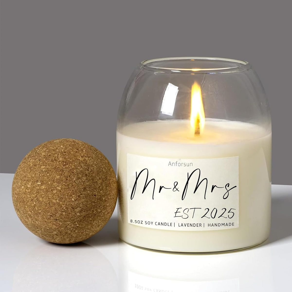 Wedding Gifts For Couples 2025, Bridal Shower Gifts For Couples Husband Wife, Newlywed Mr And Mrs - 8.50Oz Soy Wax, Long-Lasting 60-Hours?Lavender