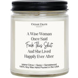 Retirement Gift For Woman, Man 2025 - A Wise Woman - Funny Retired Candle, Humorous Presents For Women, Men, Friends, Coworker, Teacher, Boss, Military, Vanilla Scented 100% Soy Wax, Made In Usa