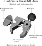 Handlebar Mount with 1" Ball, Fits 0.5"-2" Rails, Compatible with RAM Mounts