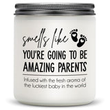 New Parents Gifts For Couples New Mom Dad - Pregnancy For Expecting Mom - Gender Reveal Gifts Expecting Parents To Be Unique - Scented Candles Lavender