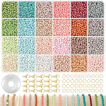 3Mm Glass Seed Beads For Jewelry Making, Friendship Bracelet Making Kit For Girls Adults, 24 Colors Bead Bracelet Kit For Diy Crafts Gifts (3Mm-A)