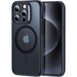 ESR for iPhone 15 Pro Case, Translucent Matte Case, Compatible with MagSafe, Military-Grade Protection, Classic Series, Frosted Black