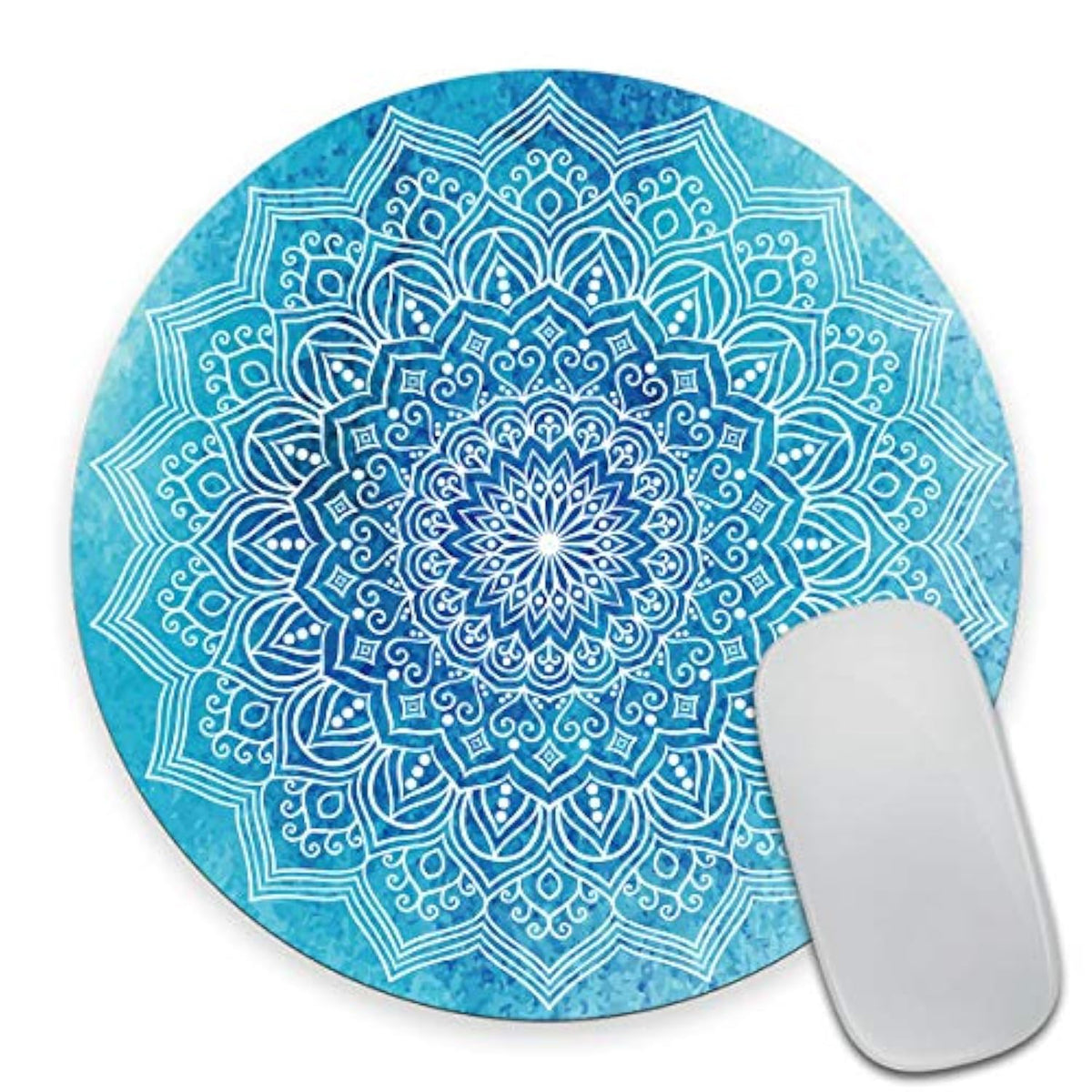 Watercolor Mandala Mouse Pad Round Mat Size 7.9 X 7.9 X 0.12 Inch