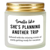 Travel Gifts For Women - Lavender Scented Candle - Best Gifts For People Who Travel - Unique Vacation Gift For Traveler