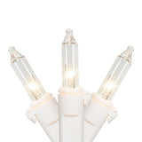 Mini Incandescent Christmas Lights - Clear - 4' White Wire - 10Ct