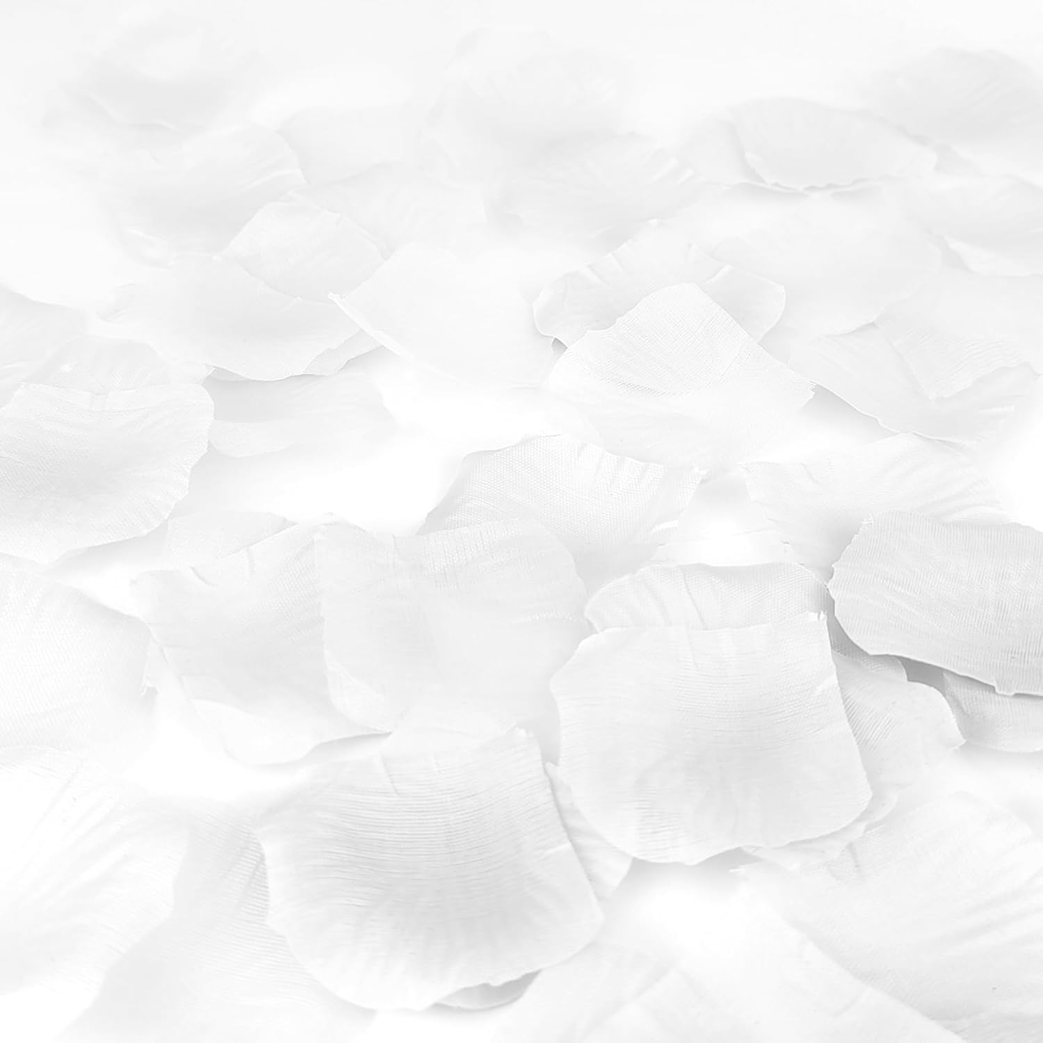 1000 Pcs Exquisite White Rose Petals, Emulation Silk Rose Petals, Artificial Flower For Romantic Nights, Weddings, Events, And Valentine'S Day Deco (White)