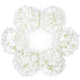 Artificial Bigger Silk Hydrangea Flower Heads With Stem Fake White Hydrangea Flowers For Wedding Home Garden Centerpiece Pack Of 6