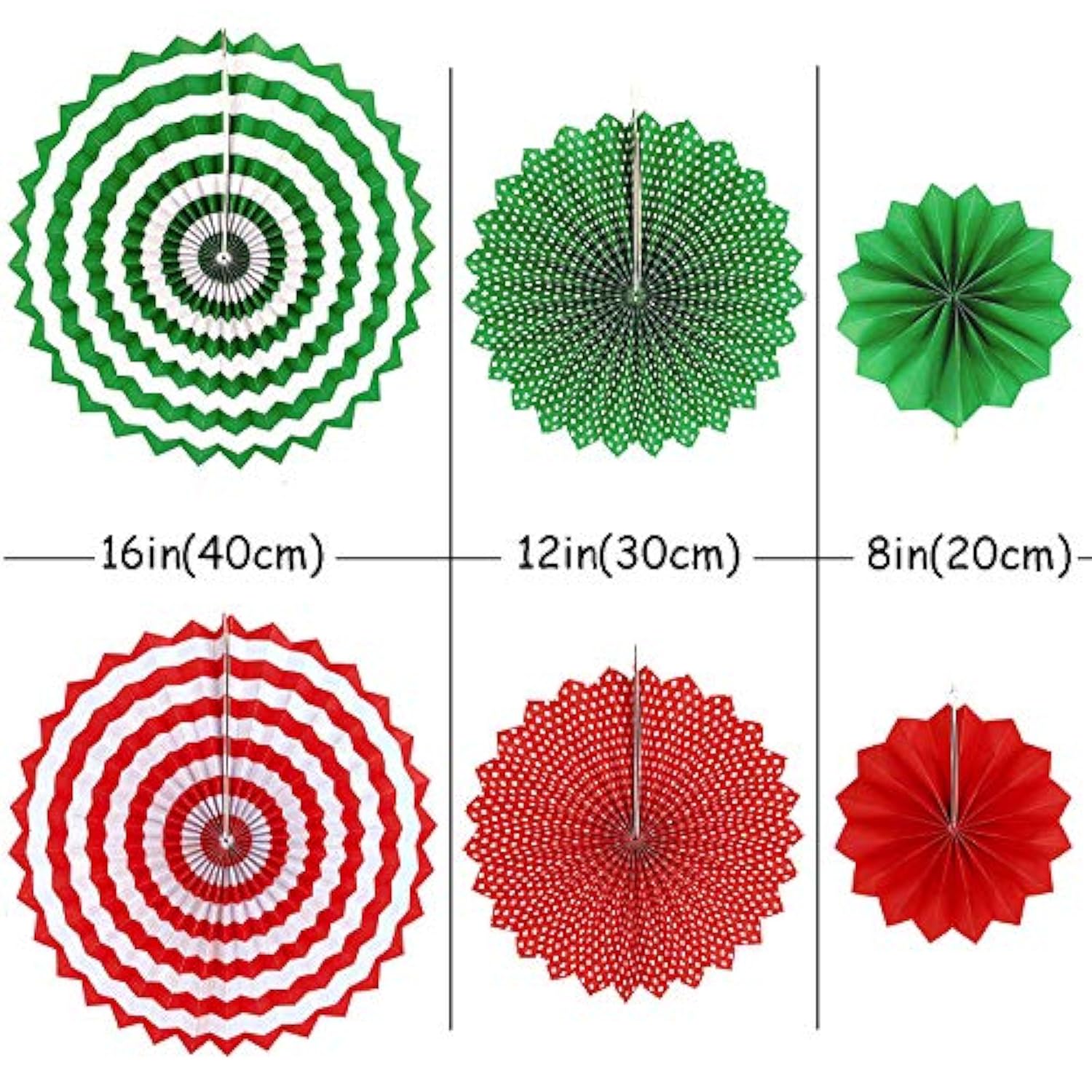 Christmas Party Decorations Paper Fans,Garlands String Circle Dot,Triangle Bunting Flags, Honeycomb Ball,Paper Tissue Pom Poms,Party Supplies For Christmas Birthday Wedding Baby Shower