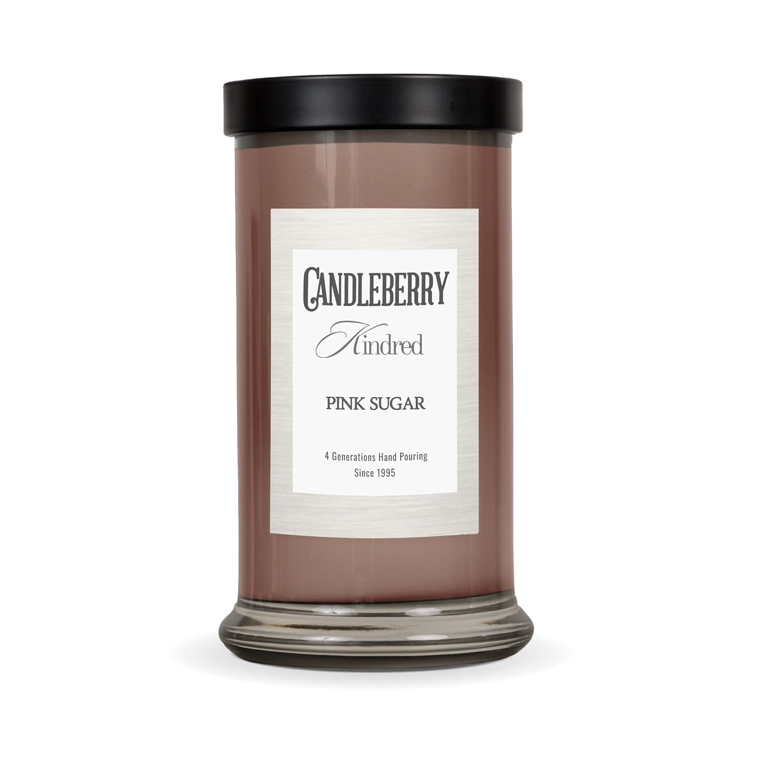 Candleberry Candles Kindred Collection | Luxury Glass Jar | Usa Hand Poured Soy Blend Candle | Highly Scented & Long Lasting | Up To 90 Hour Burn Time (Pink Sugar)
