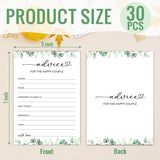 30 Pcs Bridal Shower Games Advice And Wishes Cards, Advice And Wishes For The Happy Couple, 30 Pcs Bridal Shower Cards For Newlyweds (Eucalyptus Botanical Style) -0018