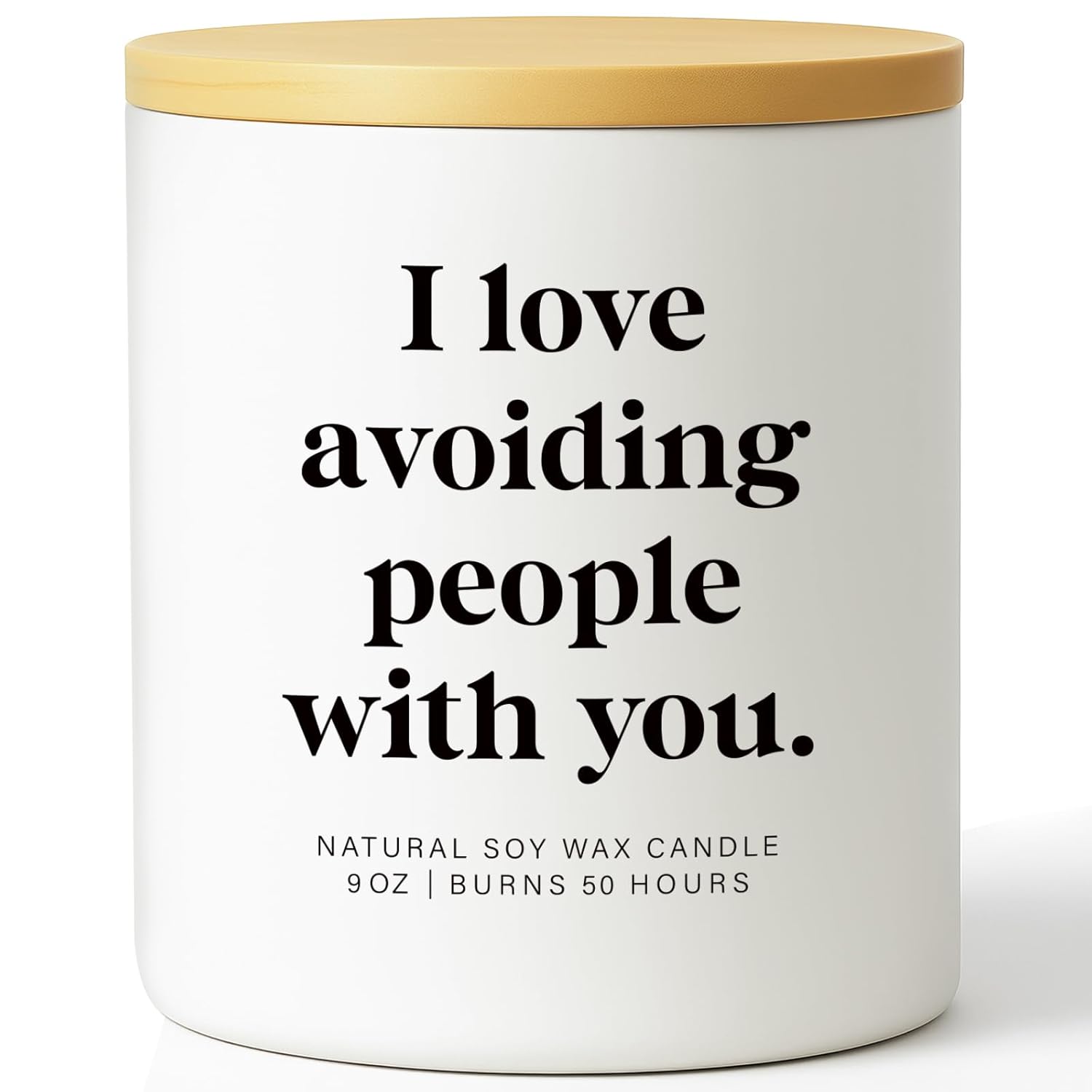 Funny Gifts For Him Her Couple Valentine’S Day Candle - I Love Avoiding People With You Romantic Gift For Girlfriend Boyfriend Wife Husband Anniversary Birthday Introverted Couple Valentine Candle
