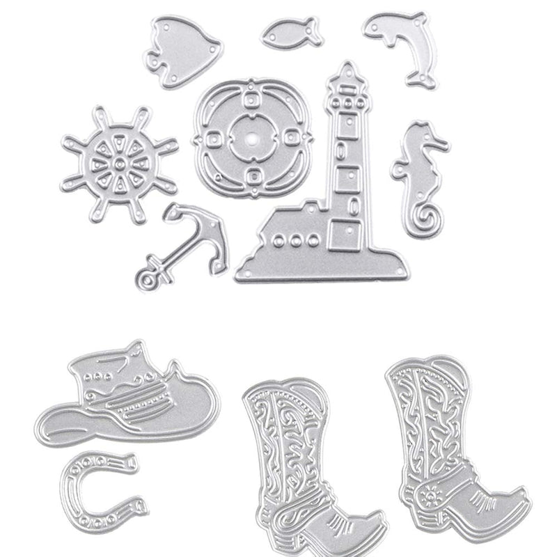 Cowboy Navigation Cutting Dies Stencil Metal Template Molds, Embossing