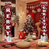 Merry Christmas Banner - Indoor Outdoor Hanging Decoration For Door, Wall, Garage - Xmas Party Decor Sign