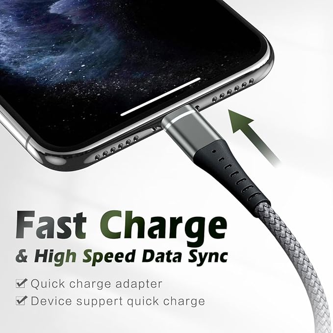 2 Pack 3FT USB C to Lightning Fast Charging Cable for iPhone 14 13 12 11 iPad