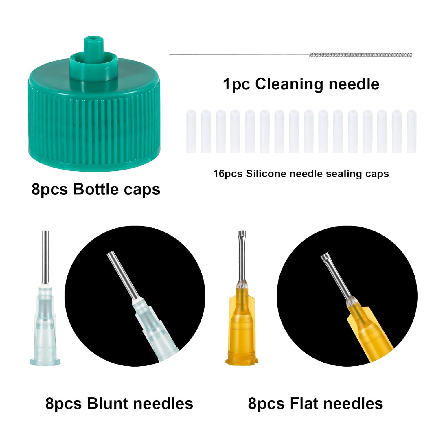 41Pcs Precision Applicator Caps Set, Precision Tip Applicator Caps For 2Oz Acrylic Paint Bottles Precision Bottle Caps For Car Freshie Supplies