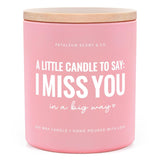 Valentines Day Gifts For Her Girlfriend, Long Distance Relationship Friendship Gifts- I Miss You Candle(10Oz)- Long Distance Gift For Women, Best Friend, Sister, Lavender Vanilla, Pink Jar