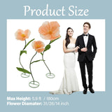 3Pcs Giant Artificial Flower Poppy Floor Standing 4.6Ft / 5.2Ft /5.9 Ft, Adjustable For Wedding Decoration Reception, Background Backdrop Photo Props, Shop Window (Pink)