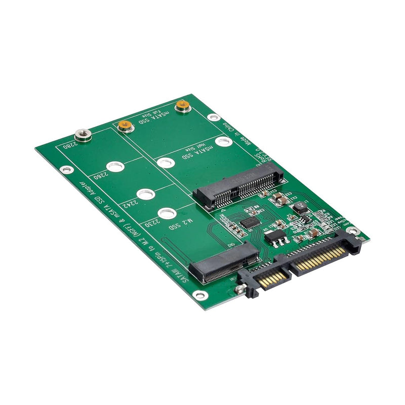 2 In 1 Combo Mini Pci- E 2 Lane M.2 Ngff & Msata Ssd To Sata 3.0 Iii Adapter C