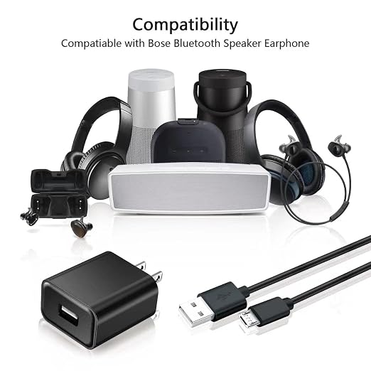 Micro USB Charger Cable for Bose SoundLink Color Mini Revolve QC20 QC35 SoundSport