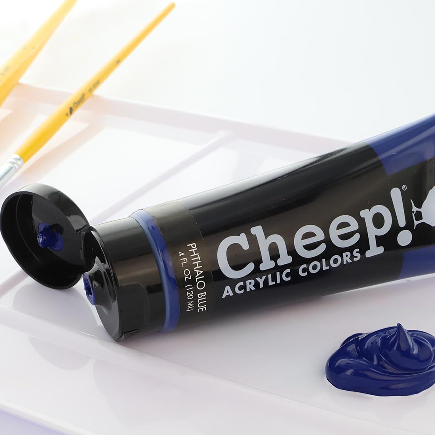 Acrylic Paints, 4 Oz. Tube - Phthalo Blue, Perfect For Artists - Quality Acrylic Paint Heavy Body Paint Artist And Student